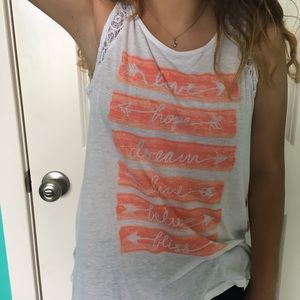 White summer flowy tank top